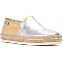 Hogan Espadrillas slip on bicolore fashion da donna in pelle argento oro