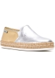 Hogan Espadrillas slip on bicolore fashion da donna in pelle argento oro