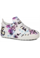 Hogan Sneakers da donna in pelle multicolore stampa fiori cuori con perle