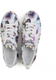 Hogan Sneakers da donna in pelle multicolore stampa fiori cuori con perle