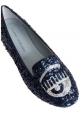 Mocassini Chiara Ferragni ballerine donna paiette blu