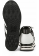 Hogan Sneakers fashion da donna in pelle bianca con dettagli e logo nero