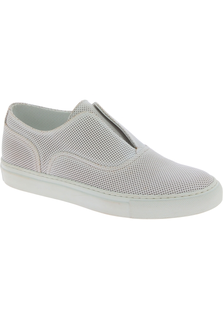 Sneakers slip on donne Sartore in pelle bianco