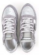 Philippe Model Sneakers donna in pelle e tessuto argento