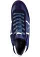 Philippe Model sneakers da uomo in camoscio e microfibra di colore blu e suola in gomma