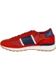 Philippe Model sneakers da uomo in camoscio e microfibra di colore rossa e suola in gomma