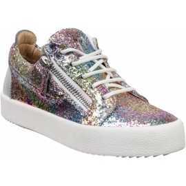 Giuseppe Zanotti Sneakers da donna con glitter multicolore con lacci e cerniere