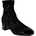 Giuseppe Zanotti Stivaletti con tacco basso da donna in pelle scamosciata nera