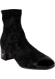 Giuseppe Zanotti Stivaletti con tacco basso da donna in pelle scamosciata nera
