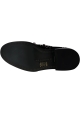 Barbara Bui Scarpe derby slip-on da donna in pelle di camoscio nera con borchie argentate