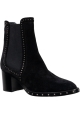 Jimmy Choo Stivaletti alla caviglia da donna in pelle scamosciata nera con borchie