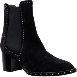 Jimmy Choo Stivaletti alla caviglia da donna in pelle scamosciata nera con borchie