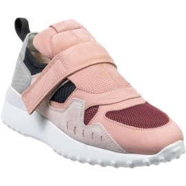 Tod's Sneakers da donna in camoscio e pelle multicolore cinturino con velcro