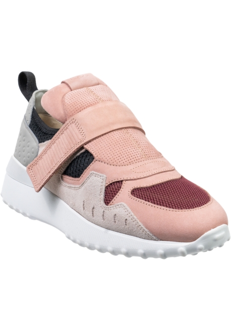Tod's Sneakers da donna in camoscio e pelle multicolore cinturino con velcro