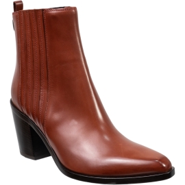 Sartore Stivaletti texani alla caviglia con tacco da donna in pelle color terracotta