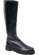 Stuart Weitzman Stivali al ginocchio da donna in pelle nera chiusura con cerniera laterale
