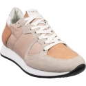Philippe Model Sneakers basse da donna in pelle di camoscio e tessuto rosa cipria