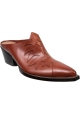 Sartore Scarpe mules a punta con tacco da donna in pelle in pelle color terracotta