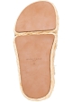 Clergerie Sandali slip-on con zeppa in rafia da donna in pelle nera con fibbie