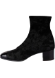 Giuseppe Zanotti Stivaletti con tacco basso da donna in pelle scamosciata nera