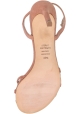 Stuart Weitzman Sandali con tacco da donna in pelle di camoscio rosa cipria con cinturino alla caviglia