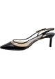 Jimmy Choo Decolletè slingback da donna in pelle di vitello nera e plexi trasparente