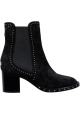 Jimmy Choo Stivaletti alla caviglia da donna in pelle scamosciata nera con borchie