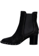 Jimmy Choo Stivaletti alla caviglia da donna in pelle scamosciata nera con borchie