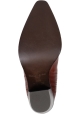 Sartore Stivaletti texani alla caviglia con tacco da donna in pelle color terracotta