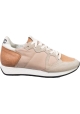 Philippe Model Sneakers basse da donna in pelle di camoscio e tessuto rosa cipria