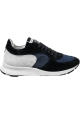 Philippe Model Sneakers basse da uomo in pelle di camoscio e tessuto blu e grigio