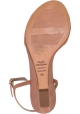 Stuart Weitzman Sandali con zeppa da donna in pelle scamosciata rosa cipria cinturino alla caviglia