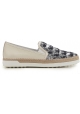 Slip-on Tod's donna in paiette blu e pelle beige