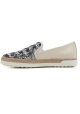 Slip-on Tod's donna in paiette blu e pelle beige