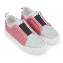 Slip-on Pierre Hardy in brillantini argento e rosa