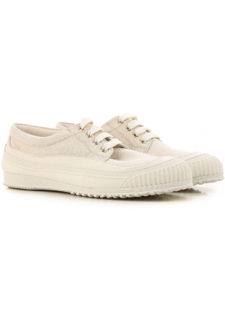 Sneakers Hogan donna in in tessuto beige chiaro