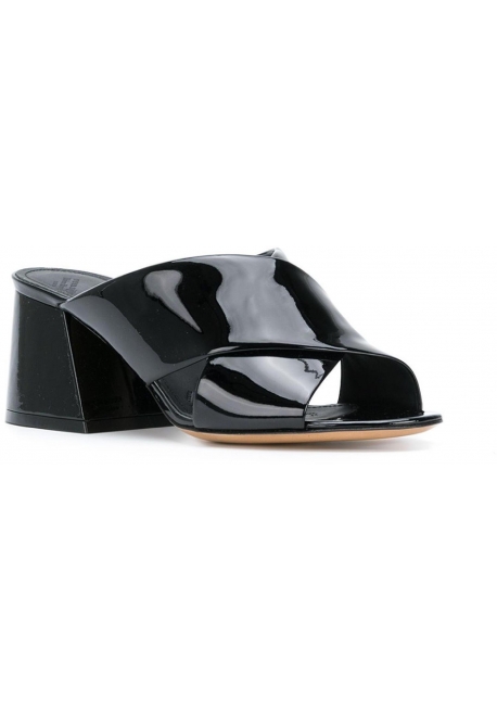 Sandali tacco alto Maison Margiela in vernice nero