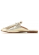 Ciabatte chiuse Tod's donna in pelle laminata oro