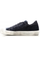 Philippe Model Sneakers donna in pelle blu scamosciata con suola bianca