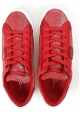 Philippe Model Sneakers donna in pelle rossa scamosciata con suola bianca