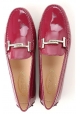 Tod's Mocassini donna in pelle verniciata Rosa scuro con fibbia in metallo