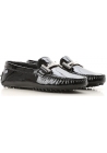 Tod's Mocassini donna in pelle verniciata nera con morsetto in metallo