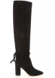 Aquazzura MILANO BOOT 85 Stivali donna neri al ginocchio con tacco quadrato