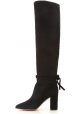 Aquazzura MILANO BOOT 85 Stivali donna neri al ginocchio con tacco quadrato
