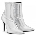 Giuseppe Zanotti Stivaletti stiletto mezzo polpaccio da donna in nappa argento