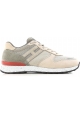 Sneakers basse Hogan uomo in pelle e tessuto beige