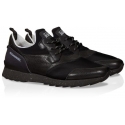 Sneakers Hogan Running R261 in pelle e tessuto nero