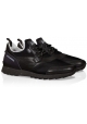 Sneakers Hogan Running R261 in pelle e tessuto nero