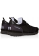 Sneakers Hogan Running R261 in pelle e tessuto nero