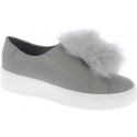 Steve Madden Sneakers platform da donna in finta pelle grigia con pelliccia